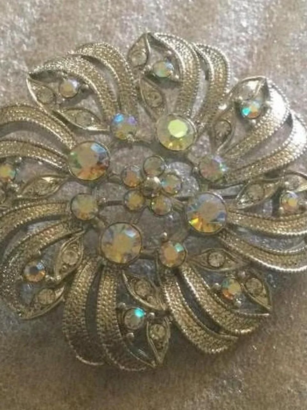 Rhinestone Flower Pin